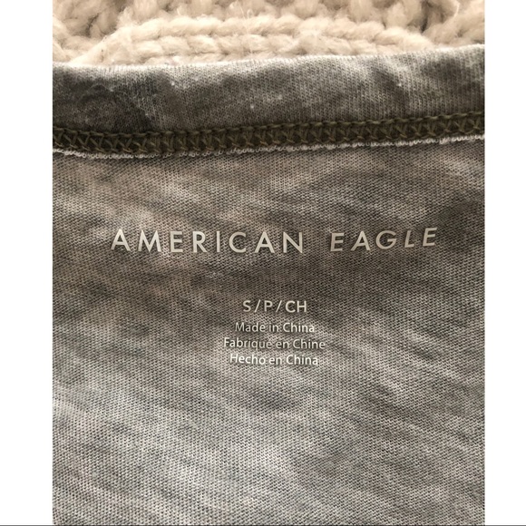 COPY - American Eagle Camo V Neck Distressed Tee - Picture 4 of 5